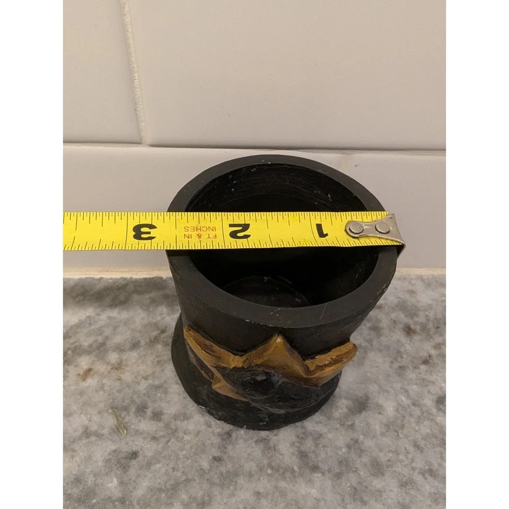 Halloween Black Resin Votive Candle Holder with Crow Raven‎